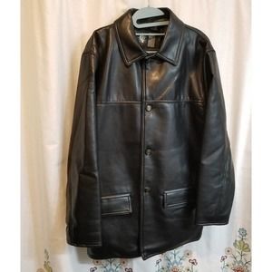 GV Gruppo Italiano men's‎ leather over coat men's size medium new!!!
